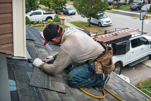Professional Roofing technician working in Burlington, NJ